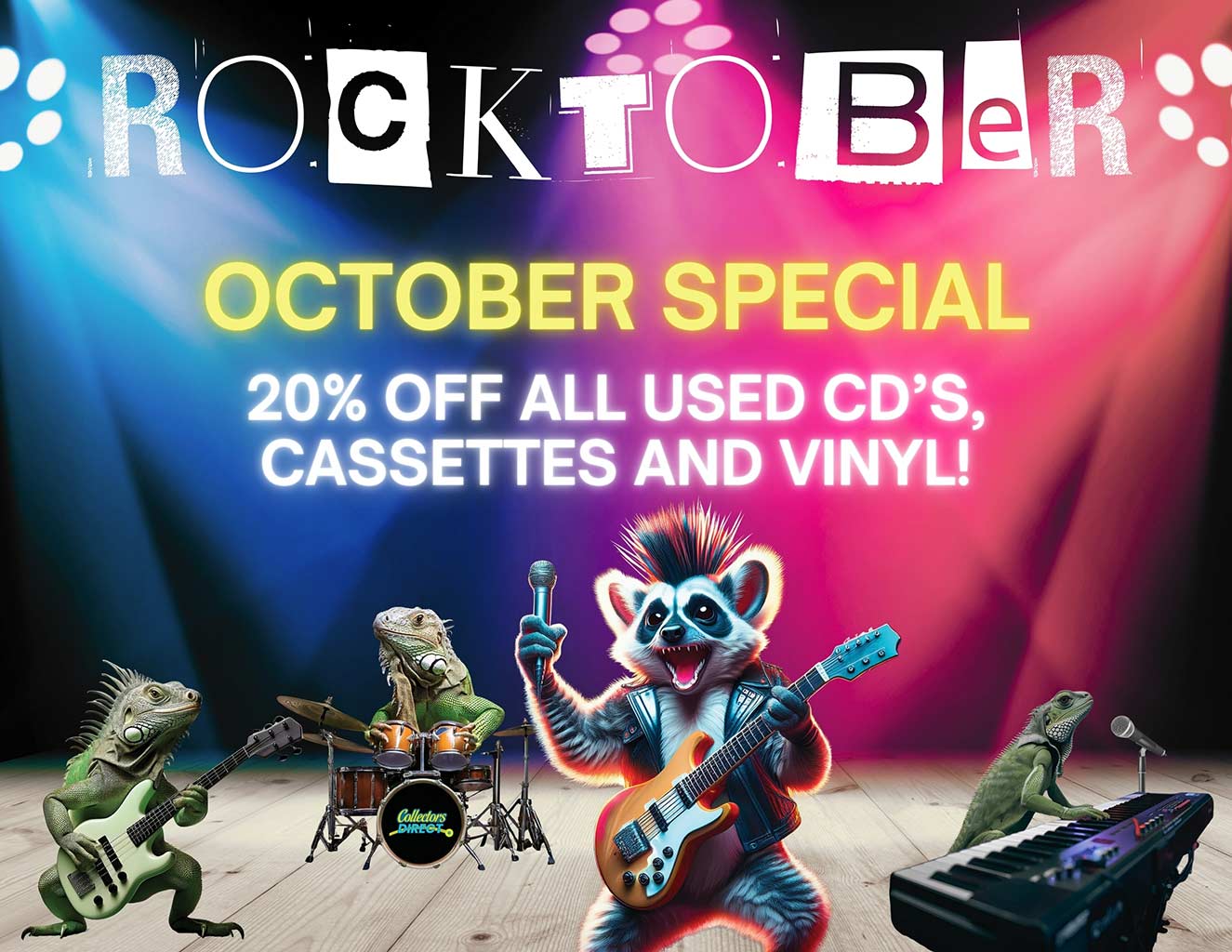 Rocktober: October Special — 20% Off All Used CD's, Cassettes and Vinyl!